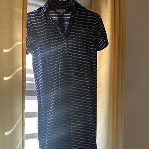Lacoste Blue and White Polo Dress